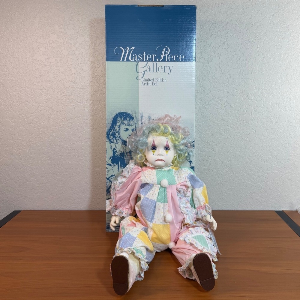 Royal Vienna MasterPiece Gallery Ltd Berdine Creedy Sad Clown Porcelain Doll 22"
